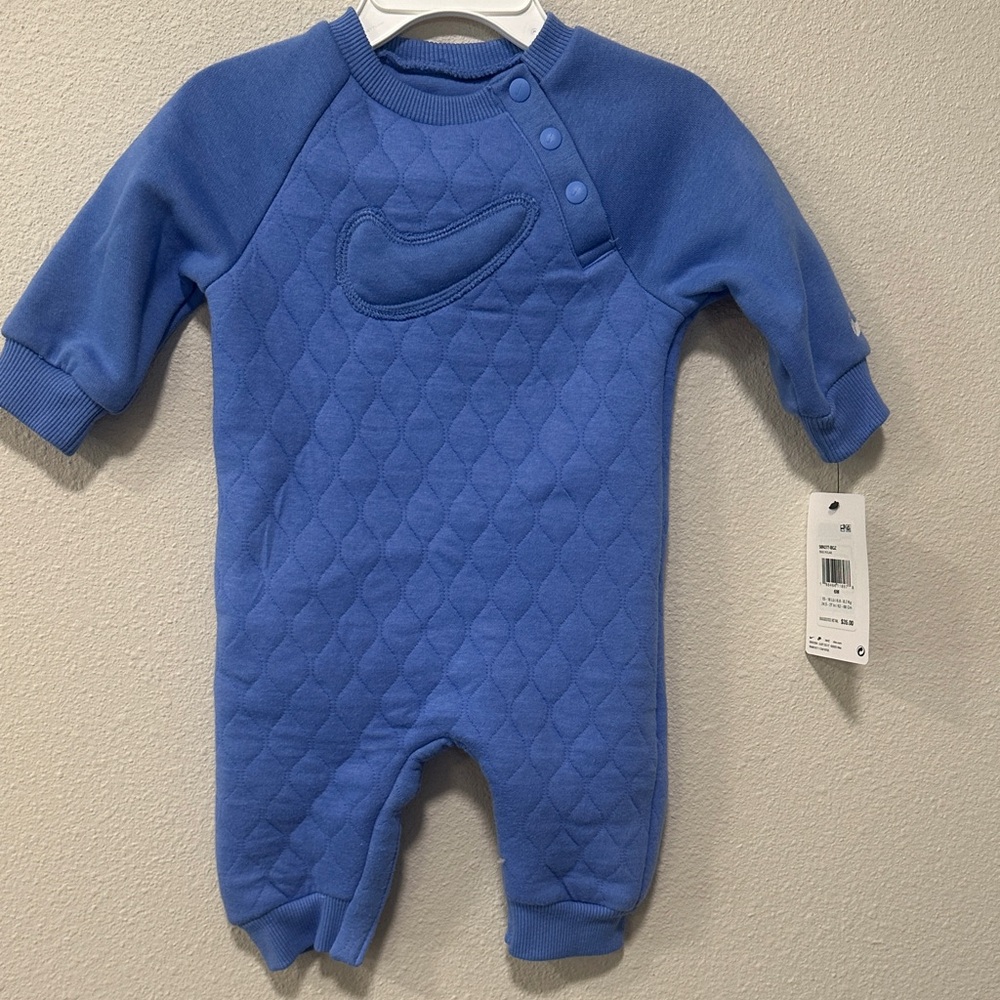 Nike Blue Quilted Kids Footie
